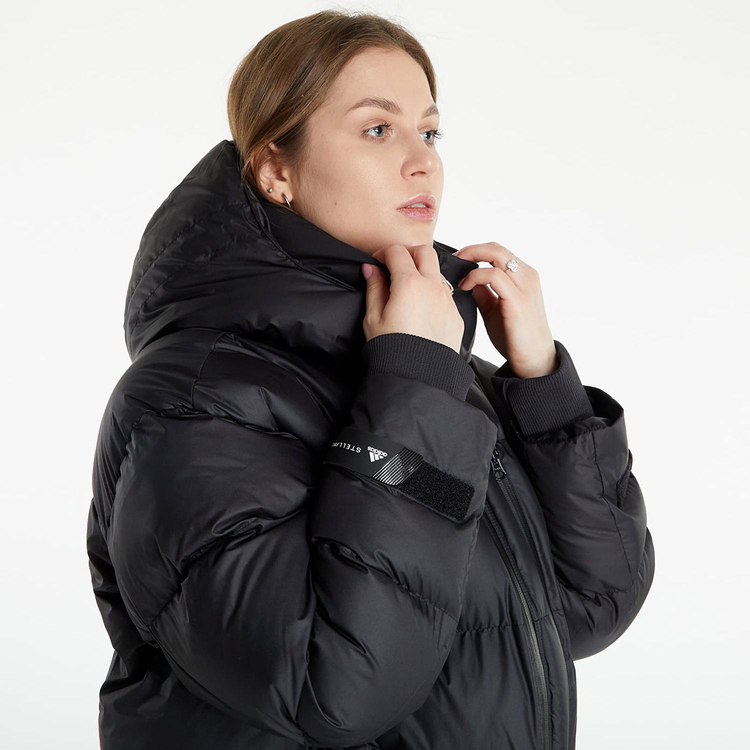 Puffer jakke adidas Performance Stella McCartney x Long Puffer Black Sort | HF9002, 1