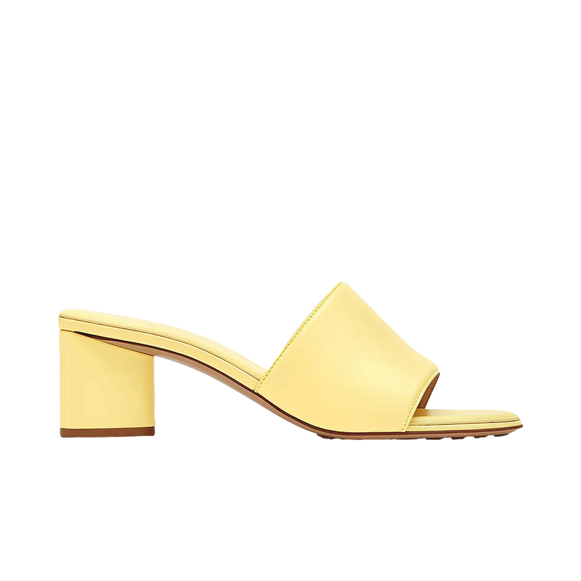 Sneakers og sko Bottega Veneta The Band Slip-On Leather Sandals Gul | 651378VBSL07411