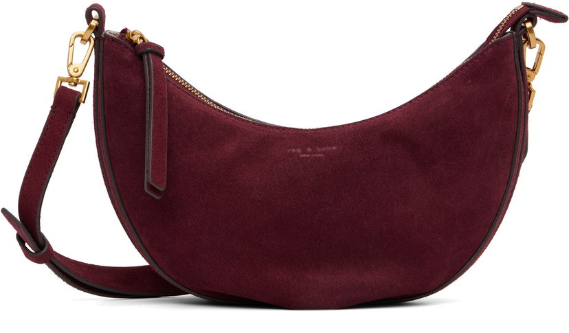 Skuldertaske rag & bone Rag & Bone Alix Suede Crossbody Bag Bourgogne | SD100812