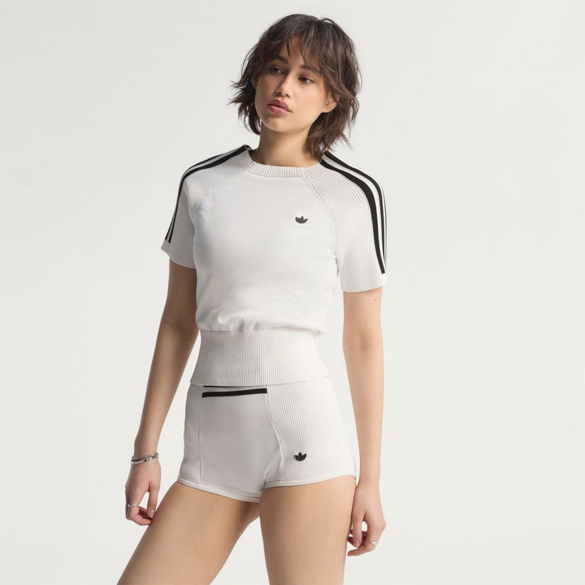 T-shirt adidas Performance Cali Sock Knit Top Hvid | JW7314