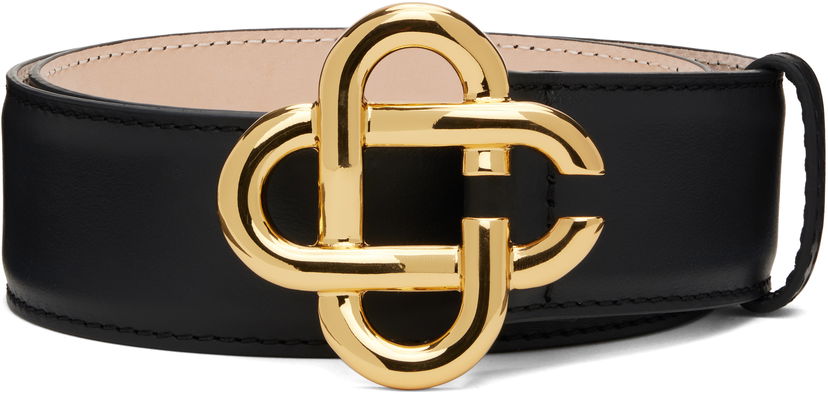Bælter Casablanca Casablanca CC Logo Buckle Belt Sort | APF25-ACC-251-02