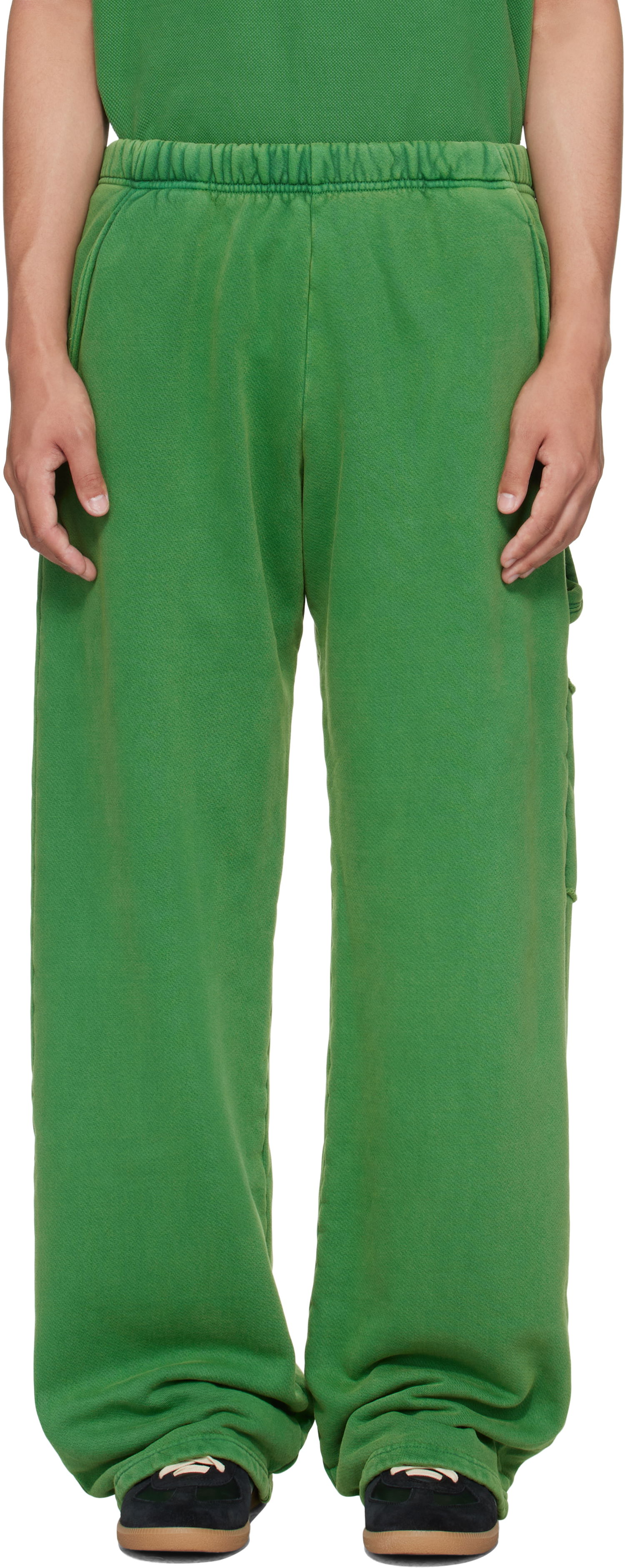 Joggingbukser LES TIEN Les Tien Heavyweight Utility Puddle Sweatpants Grøn | CF-3089-PD, 0