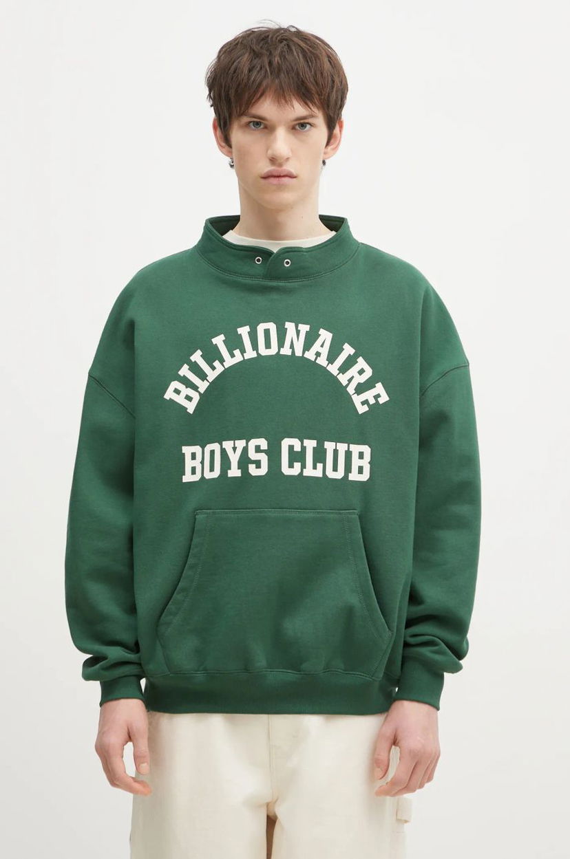 Sweatshirt BILLIONAIRE BOYS CLUB Stand Collar Sweatshirt with Print Grøn | B24444