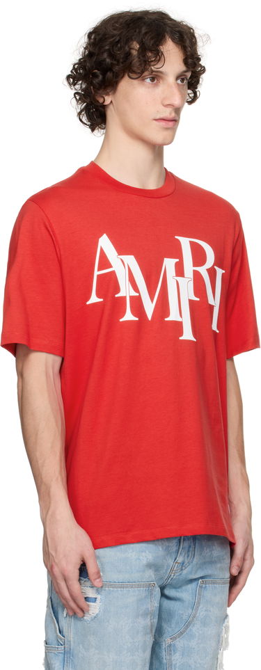 T-shirt AMIRI Staggered Logo T-Shirt Sort | AMJYTE1149, 1