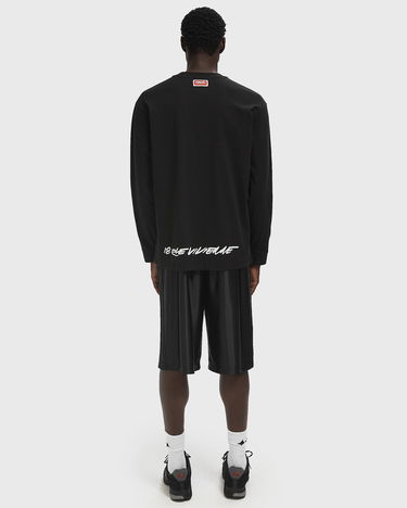 T-shirt KENZO Kenzo Futura Relax Long Sleeve T-Shirt Sort | FF65TL3514SG.99J, 2