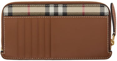Tegnebog Burberry Check Zip Card Holder Beige | 8073978, 1
