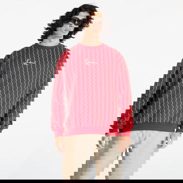 Sweater Karl Kani Small Signature Ziczac Pinstripe Crewneck Rød | 6029239, 0