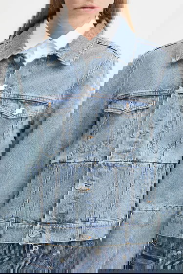 Jakke VETEMENTS VETEMENTS Cut-Up Fitted Denim Jacket Blå | UH76DJ660LB3, 3