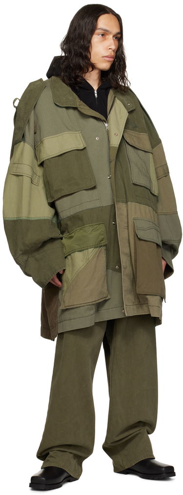 Parka We11done Paneled Jacket Grøn | WD-JP3-23-149-U-KK, 3