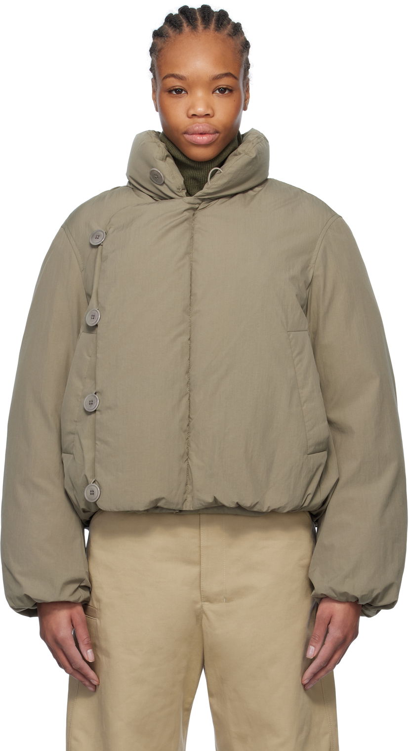 Puffer jakke LEMAIRE Lemaire Short Puffer Jacket Grøn | OW1084 LF1156