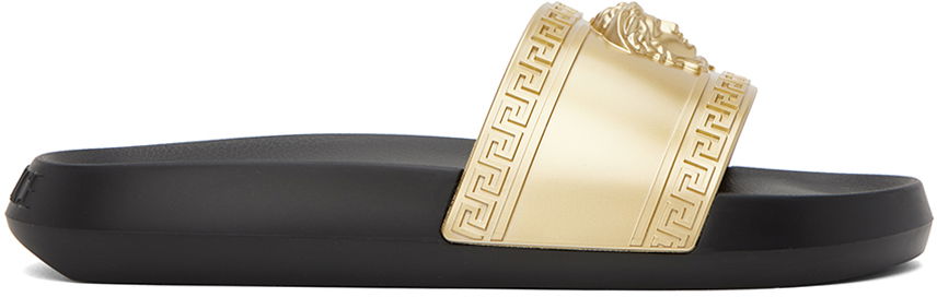 Sneakers og sko Versace Medusa Slides "Gold Black" Beige | 1008733 DGOLG, 0