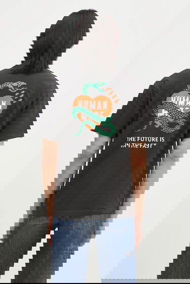 T-shirt Human Made Graphic T-Shirt with Snake, Heart, and 'The Future Is In The Past' Print Sort | HM29TE001, 0
