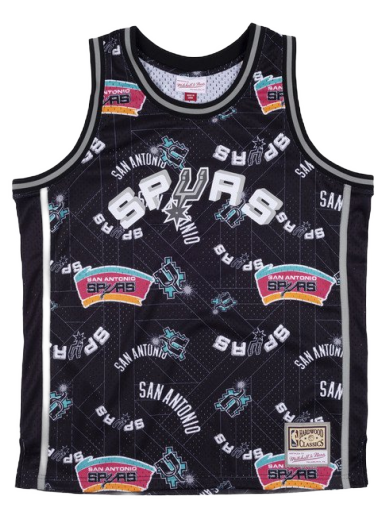 Jersey Mitchell & Ness San Antonio Spurs Swingman Jersey Sort | MSPOBW19081-SASPTBK