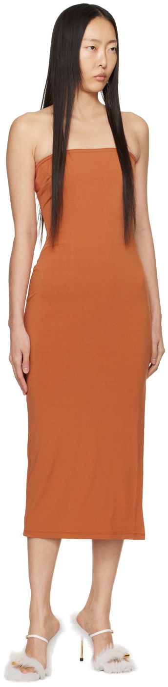 Kjole Miaou Miaou Lila Midi Dress Orange | 5025VISCRI, 3