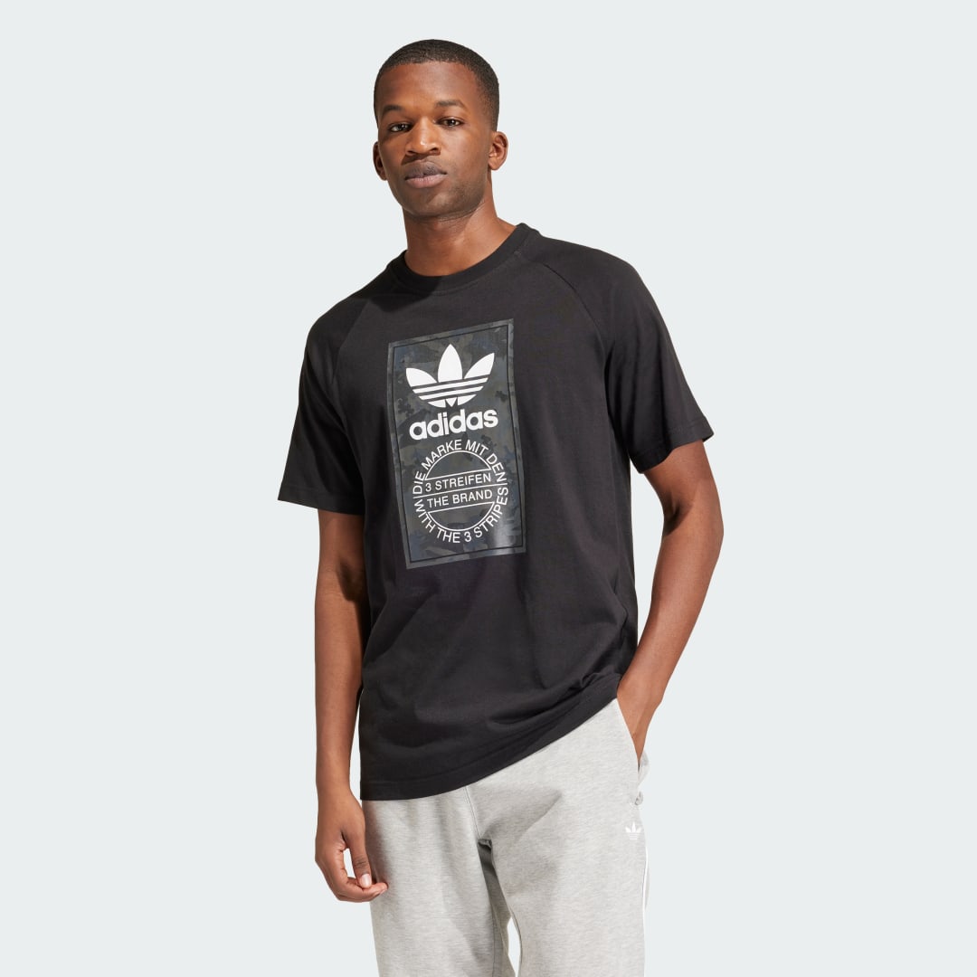 T-shirt adidas Originals Camo Tongue Tee Sort | IS0236, 1