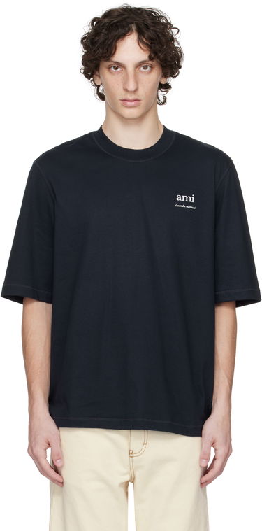 T-shirt AMI AMI Paris Cotton T-Shirt Sort | HTS048.JE0119, 0