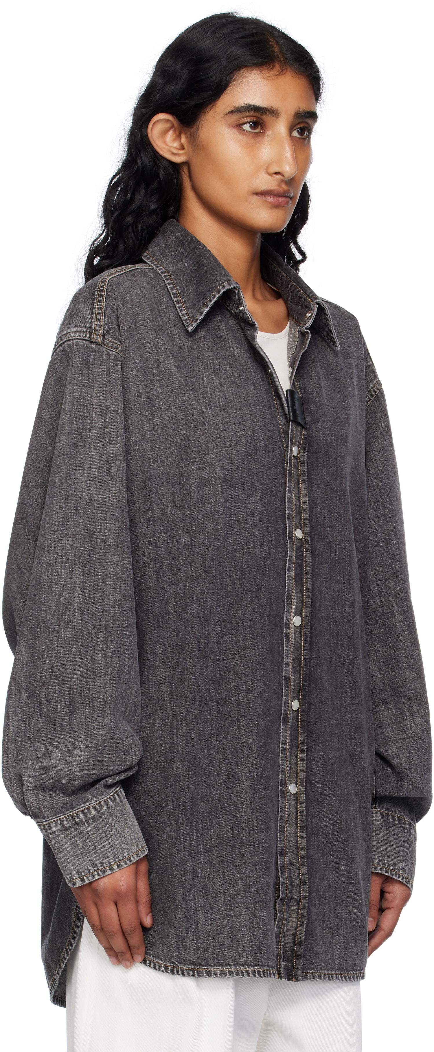 Skjorte Stella McCartney Stella McCartney Lightweight Denim Shirt Grå | 6D03973SQH31, 1