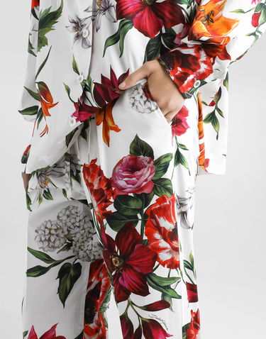 Bukser Dolce & Gabbana Dolce & Gabbana Floral Print Poplin Trousers Flerfarvet | FTDC3THS5TQHA5PB, 3