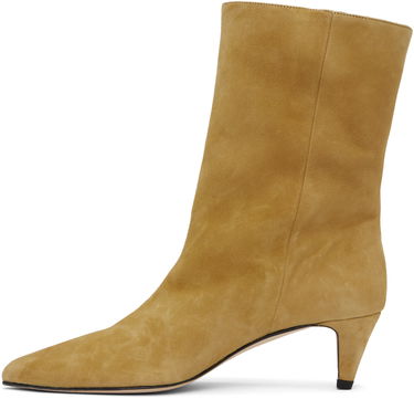 Kjole BY FAR BY FAR Lysander Suede Leather Boots Gul | MWFBO068KL007BR052PL, 2