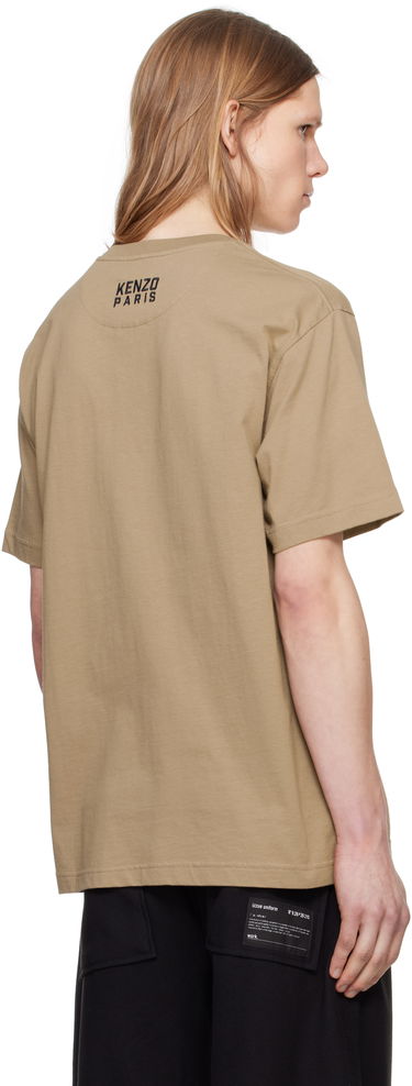 T-shirt KENZO Kenzo Paris 'Happy Tiger' Embroidered T-Shirt Beige | FF55TS5274SG, 2