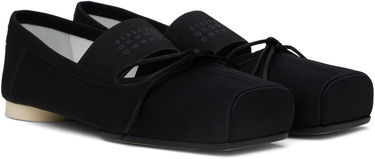 Sneakers og sko Maison Margiela MM6 Maison Margiela Satin Pointe Logo Ballerina Flats Sort | S59WZ0100 P5560, 3