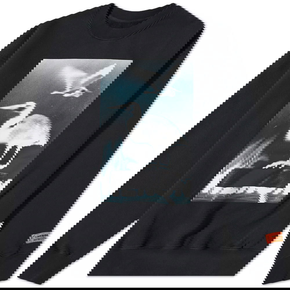Sweatshirt HERON PRESTON Censored Heron Crew Neck Sweat Sort | HMBA020S23JER0021001, 0