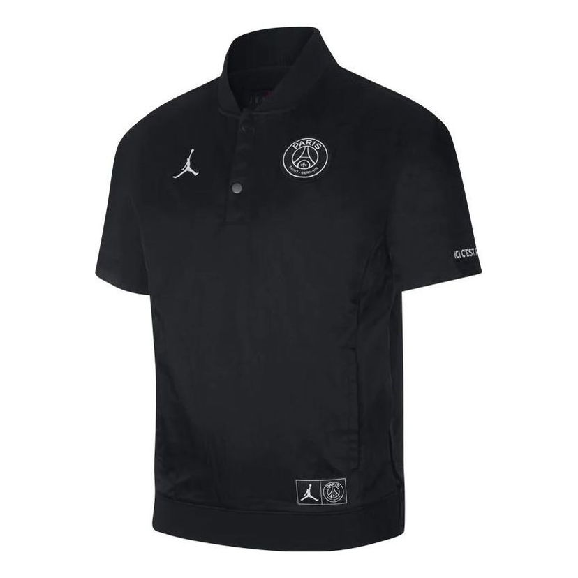 Polo skjorte Jordan Jordan Short Sleeve Breathable Jacket Sort | BQ8355-010