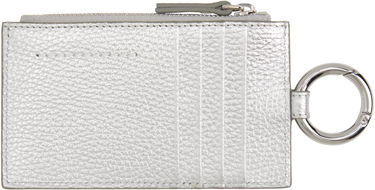 Tegnebog Maison Margiela MM6 Maison Margiela Laminated Grainy Leather Card Holder with Key Ring Metalisk | SA6UI0031 P8395, 1
