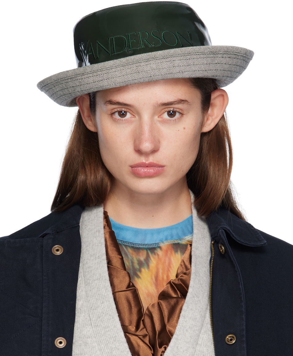 Hat JW Anderson Logo Bucket Hat Grøn | AC0347-FA0391, 0