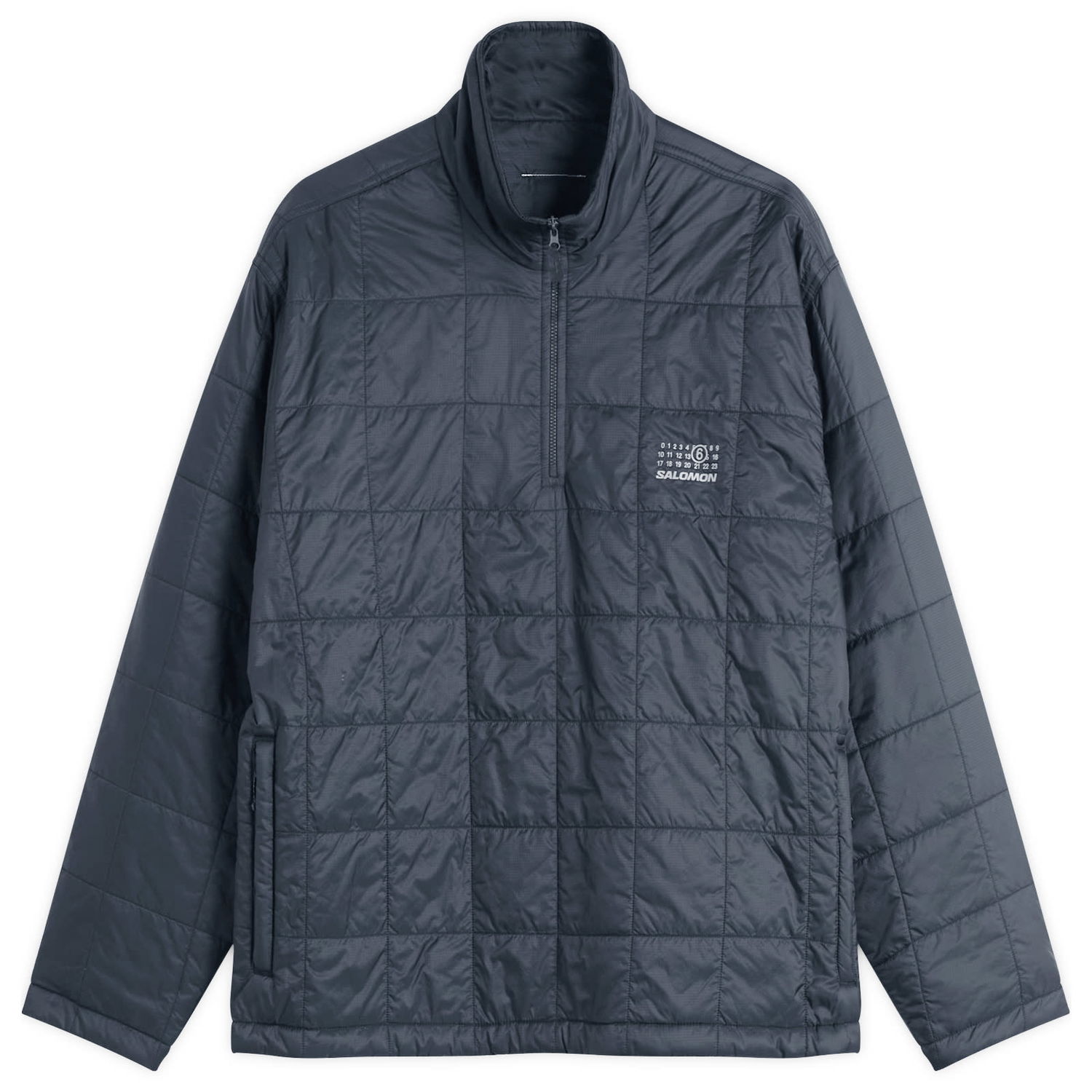 Puffer jakke Maison Margiela MM6 Maison Margiela Short Quilted Half-Zip Padded Coat Grå | SH0AM0068-M35595-900, 1