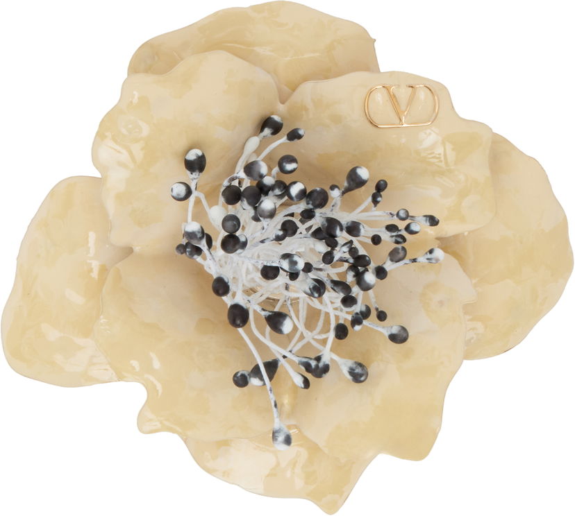Stift Valentino Off-White Flower Pin Beige | 6Y2J0T01GCT