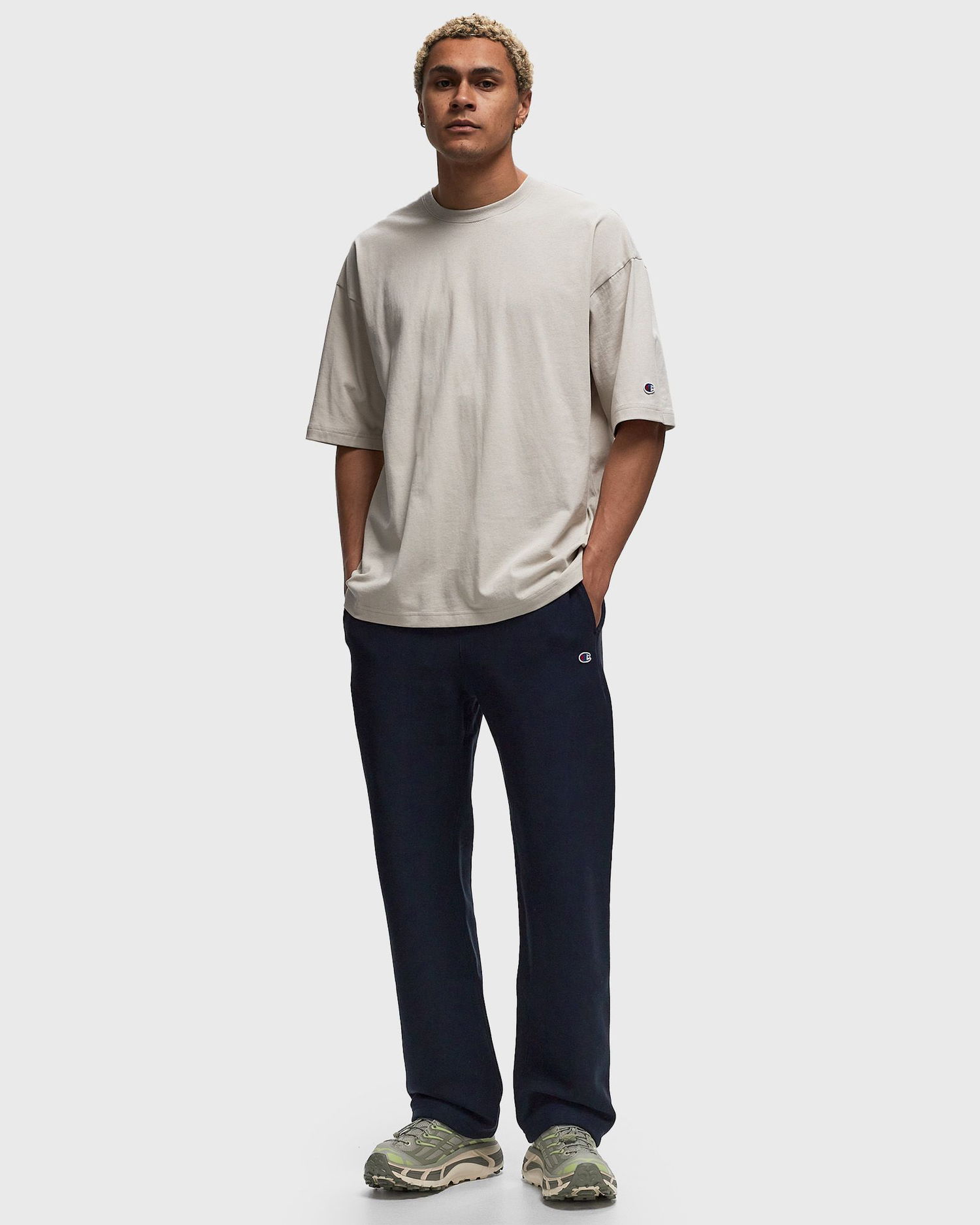 Bukser Champion Straight Hem Pants Sort | 218637-NNY, 1