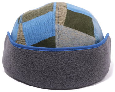 Kasket BAPE BAPE Block Check Earflap Cap Blå | 001CPI801001M, 1