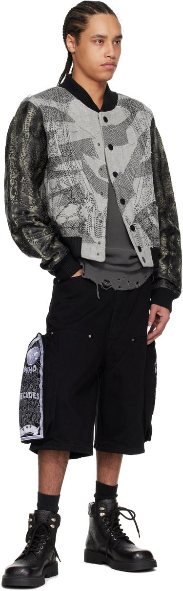 Bomberjakke Who Decides War Who Decides War Notre Dame Embroidered Varsity Jacket Grå | 1131340021SS25, 3