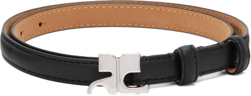 Bælter Courrèges Courrèges 15MM AC Leather Belt Sort | 325ACE021CR0065