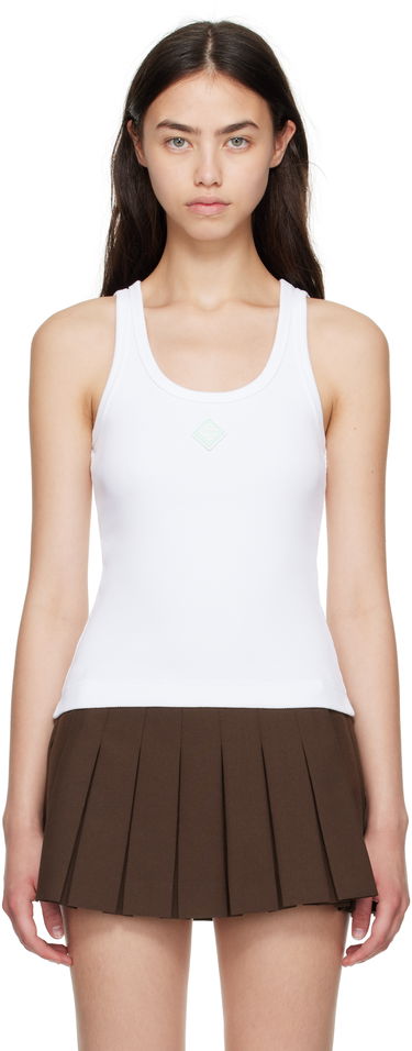Tanktop Casablanca Casablanca Ribbed Jersey Tank Top Hvid | WPF25-JTS-039-02, 0