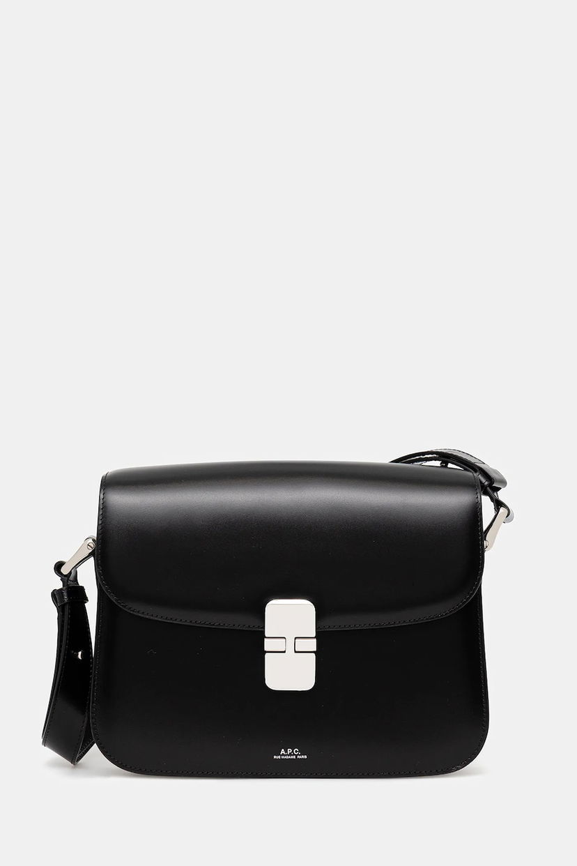 Skuldertaske A.P.C. A.P.C. Sac Grace Leather Shoulder Bag Sort | PXBVN.F61412