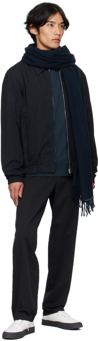 Tørklæde MAISON KITSUNÉ Fox Head Scarf Mørkeblå | PM06201BT3004, 2
