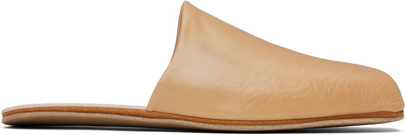 Tøj OUR LEGACY OUR LEGACY Cigarr Leather Slippers Beige | A2257CSB