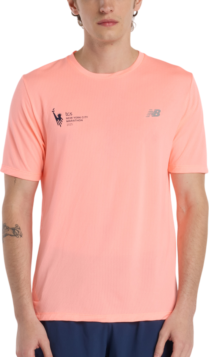 T-shirt New Balance NYC Marathon Athletics T-Shirt Orange | mt53253m-gae