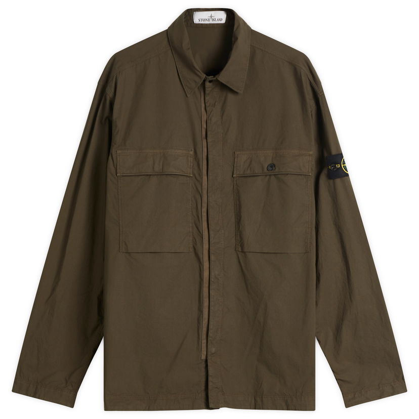 Skjorte Stone Island Tela Paracadute Shirt Jacket, Size Large Grøn | K1S151200015-V0054
