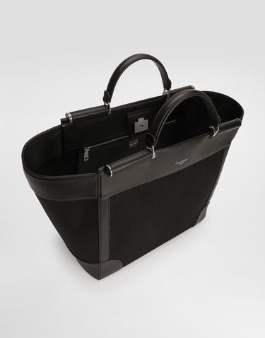 Mulepose Dolce & Gabbana Dolce & Gabbana Calfskin and Panama Tote Bag Sort | BM2448A9C218B956, 3