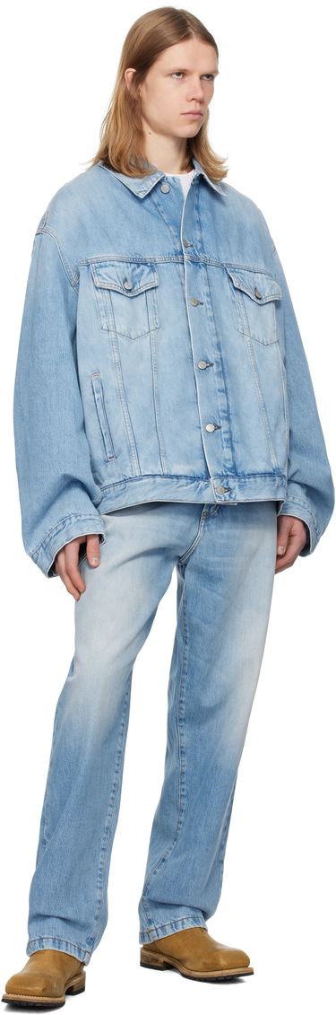 Jakke Acne Studios Blue Relaxed-Fit Denim Jacket Blå | C90176-, 3