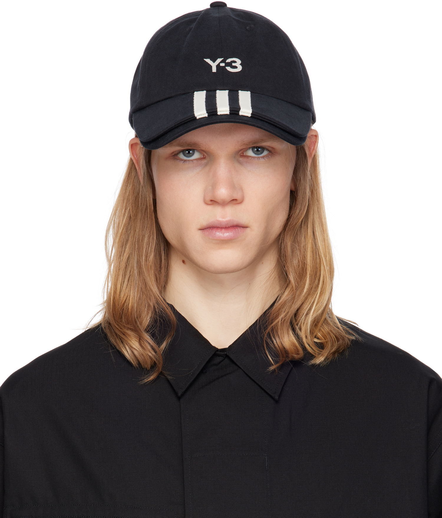 Kasket Y-3 Y-3 3-Stripes Baseball Cap Sort | JN7183, 0