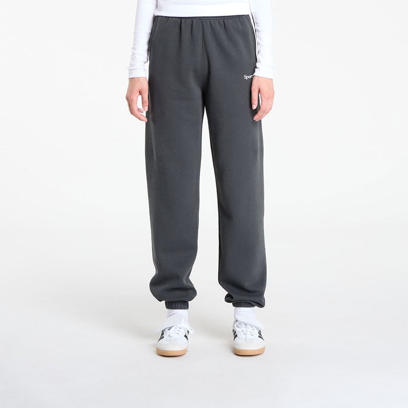 Joggingbukser Sporty & Rich Serif Logo Soft Sweapant UNISEX Faded Black Sort | PA050625300BA02