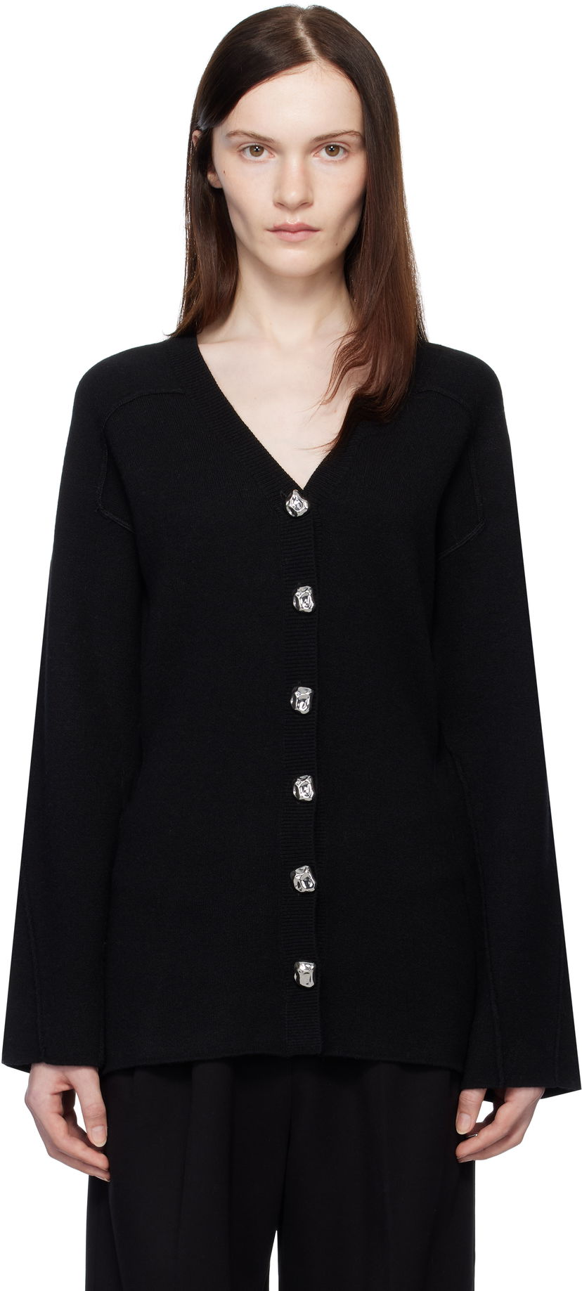 Sweater rag & bone rag & bone Bridget V-Neck Cardigan Sort | WAS24H012MM12