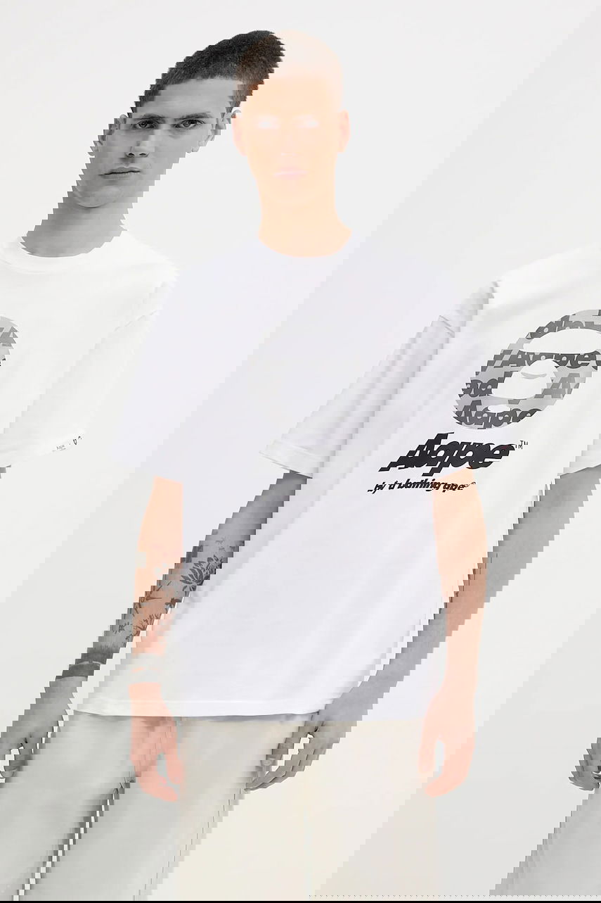T-shirt AAPE by A Bathing Ape AAPE Basic Print T-Shirt Hvid | AAPTEM1639XXO, 0