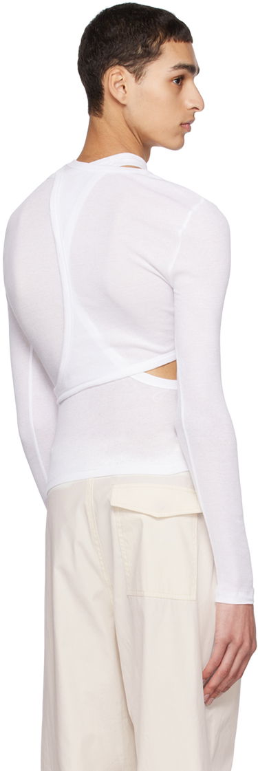 T-shirt Dion Lee Modular Cutout Long Sleeve T-Shirt Hvid | C3102R23, 2