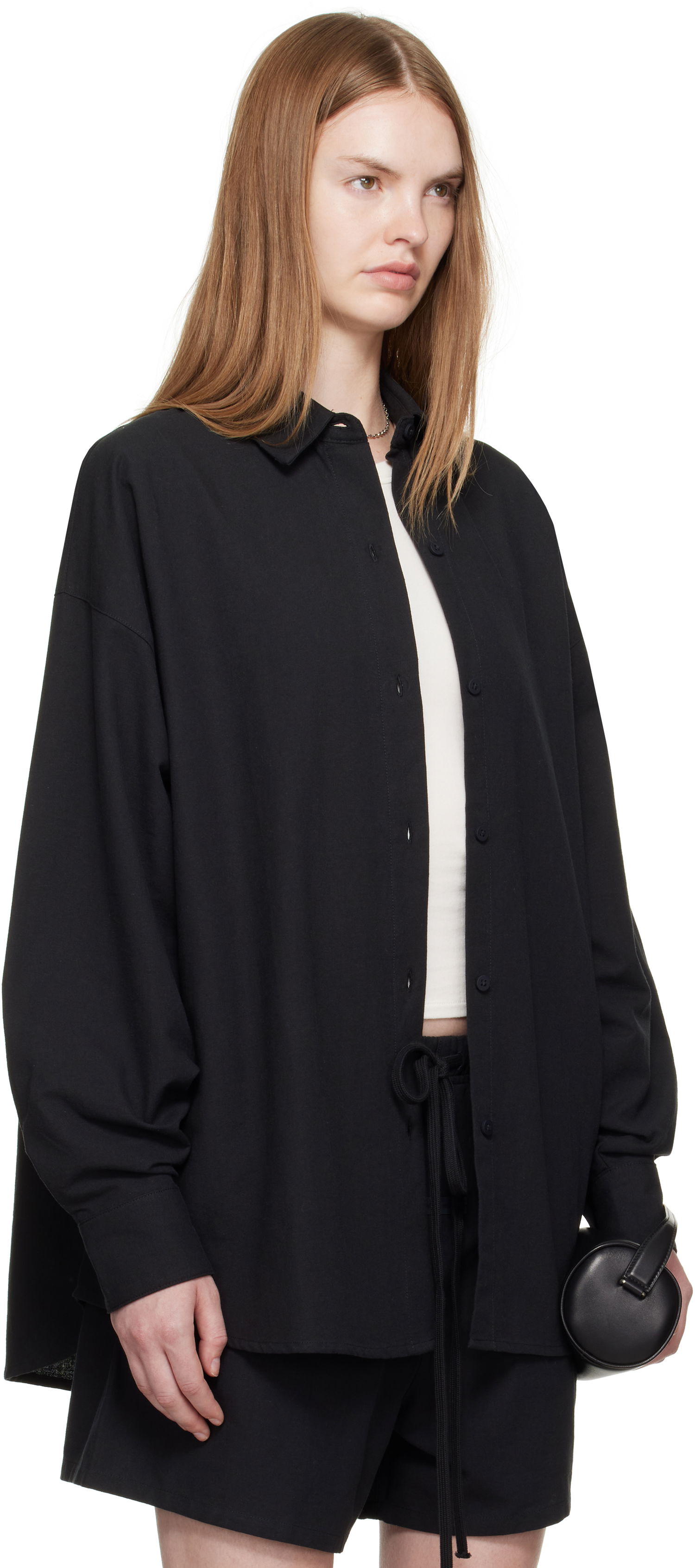 Skjorte Fear of God Fear of God ESSENTIALS Relaxed Shirt Sort | 186SP255520FW, 1