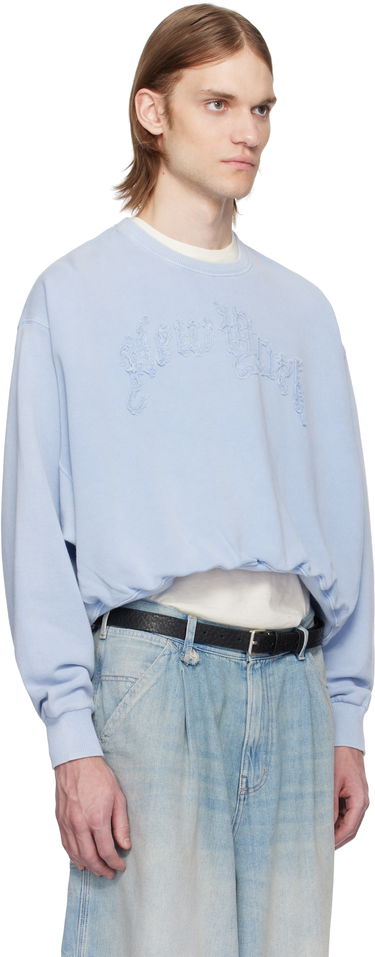 Sweater R13 R13 'New York' Balloon Cropped Sweatshirt Blå | R13WK260-K001J, 1